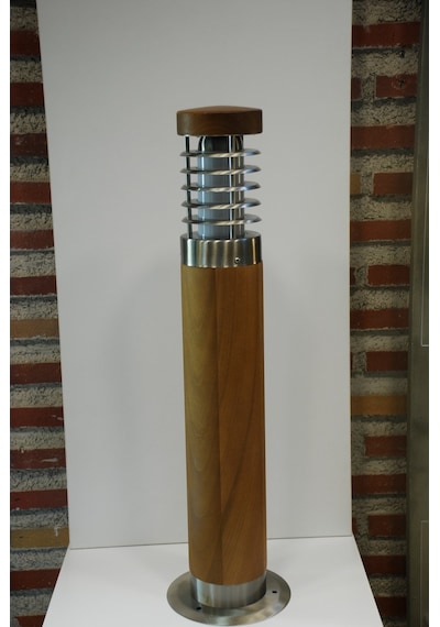 Teak Ağacı E27 Bahçe Aydınlatma Bollard Kahverengi
