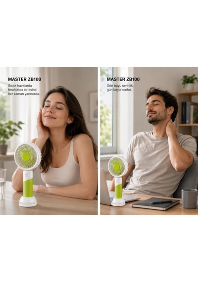 Master Zb100 Şarjlı Mini El Fanı
