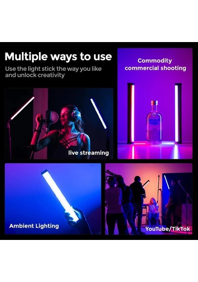 Photoolex B320s Rgb Manyetik Led Tube Light - B320s