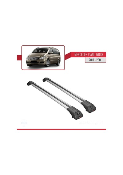 Mercedes Viano 2010-2014 Arası İle Uyumlu Ace-1 Ara Atkı Tavan Barı Gri