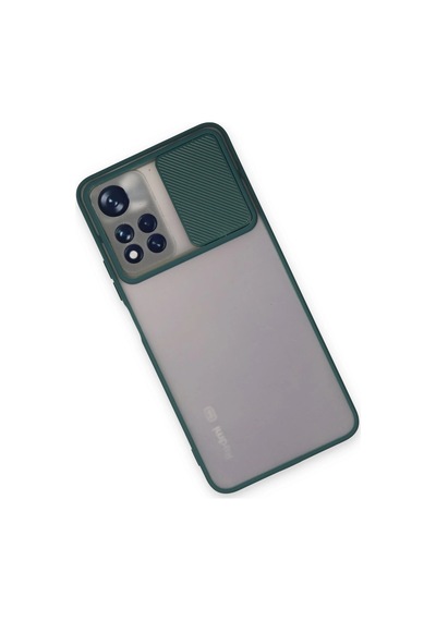 Newface Xiaomi Redmi Note 11t Kılıf Palm Buzlu Kamera Sürgülü Silikon Semeglbl - 23 - Yeşil