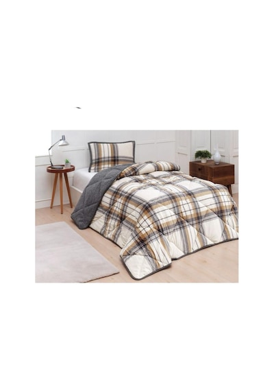 Merinos Comforter Tek Kişilik Yorgan Set Volenta Gri