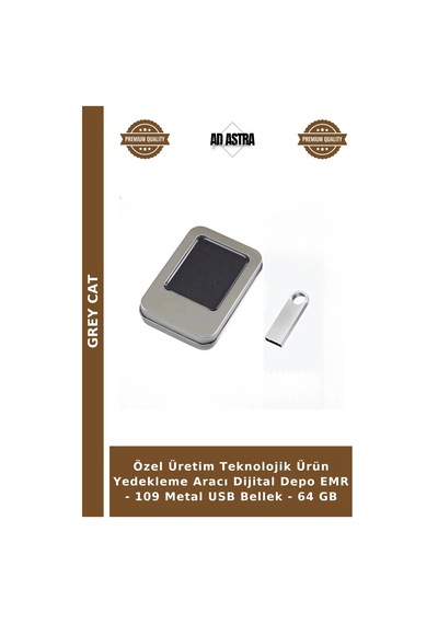 Özel Üretim Teknolojik Ürün Yedekleme Aracı Dijital Depo Emr - 109 Metal Usb Bellek - 64 Gb