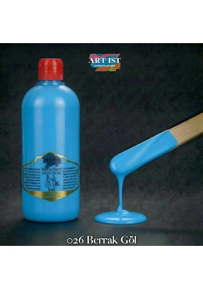 Multisurfaces Hibrit Akrilik Boyalar - 026 Berrak Göl Ahşap, Taş Tozu, Hobi, Dıy