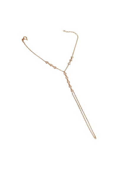 Beyaz Taşlı Kalpli Gümüş Şahmeran Bileklik - Rose Renk Gold