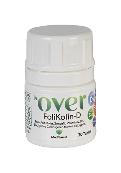 Dr. Over FoliKolin-D- 30 Tablet Gıda Takviyesi