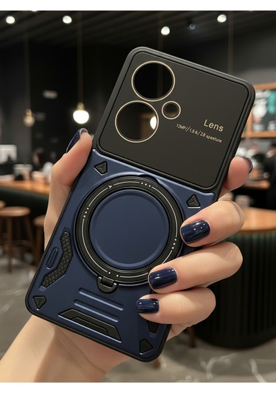 Oppo Reno 11f Kılıf Kamera Korumalı Stand Özellikli Maksimum Darbe Korumalı Kapak