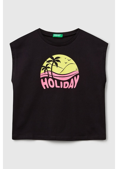 United Colors Of Benetton Kız Çocuk T Shirt 3jerc10pb Siyah Siyah