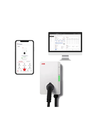 Abb Terra AC 22 KW Duvar Tipi Kablolu Elektrikli Araç Şarj İstasyonu