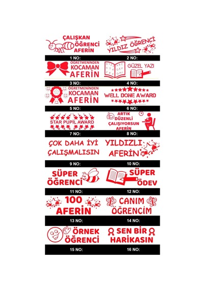 Aferin Kaşesi - Öğretmen Kaşesi Mavi-Mavi-Model 8