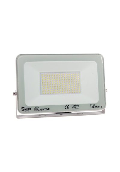 Powermaster Pm-22587 100 Watt 220 Volt 6500k 150 Derece Işık Açısı Veyaz Slik Kasa Led Projektör Aydınlatma Lambası