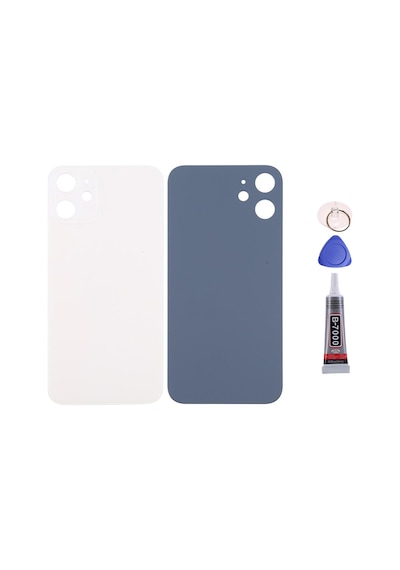Apple Uyumlu iPhone 12 Beyaz Arka Kapak Batarya Kapağı Pil Kapağı Yapışkan Ve Sökme Aparatıyla Beraber Full Set Beyaz