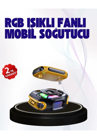 2000mah Bataryalı Kablosuz Taşınabilir Cihaz Soğutucu Sarı