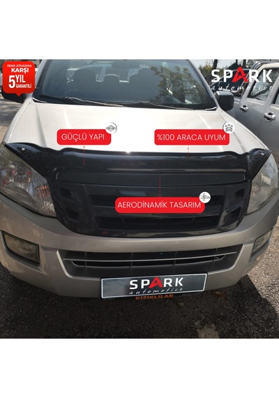 Isuzu D-max 2012-2017 Yıl Aralığı Uyumlu Kaput Rüzgarlığı 3mm