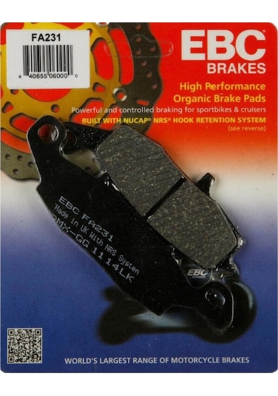 Suzukı Gsr 750 Ebc Organik Ön Sol Fren Balata