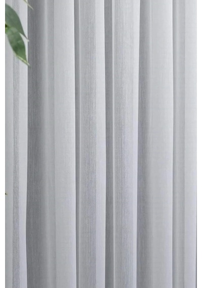 Seyfioğulları Taç Bambu Şantuk Tülperde Seyrek Pile Kırık Beyaz