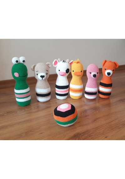 Amigurumi Örgü Oyuncak Lobut Seti Hayvan Figürlü