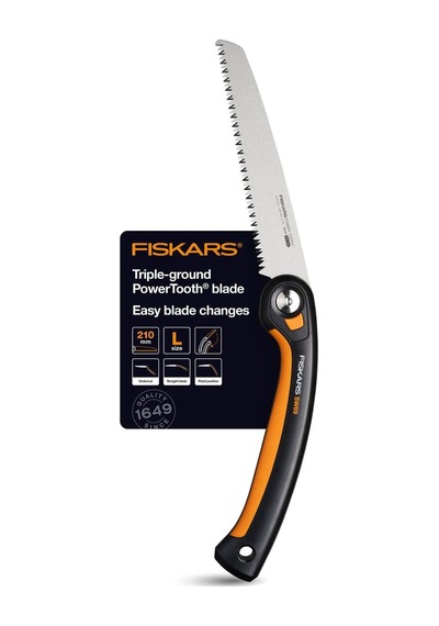 Fiskars Sw69 Plus Katlanır Testere, Siyah/turuncu, 21 Cm Uzunluk