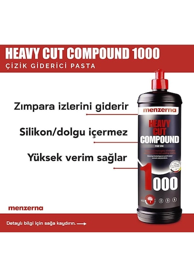 Menzerna 1000 Çizik  Kalın Pasta - 1 Kg