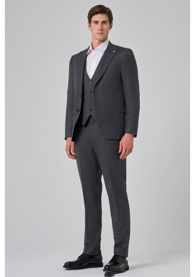 Morven Erkek Antrasit Poliviskon Yelekli Trend Desenli Slim Fit Sivri Yaka Takım Elbise 26mc001025053 Antrasit Morven Erkek Antrasit Poliviskon Yelekli Trend Desenli Slim Fit Sivri Yaka Takım Elbise 26mc001025053 Antrasit