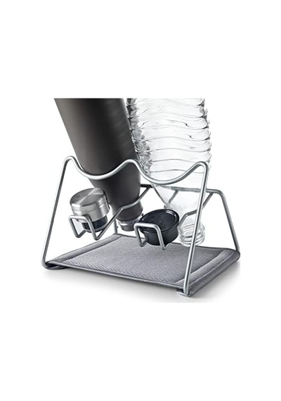 Sodatex 2 - Çift Şişe Rafı. Gri Renkte Polytherm Kaplama. Boyutlar: 21x17x14 Cm -