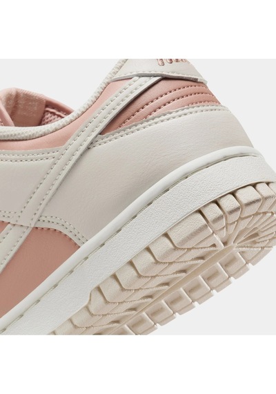 Nike Dunk Low Leather Unisex Sneaker Hakiki Deri Krem Pembe Spor Ayakkabı Krem