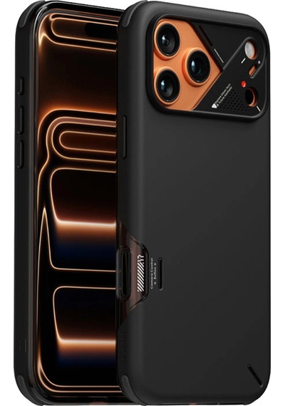 Apple Uyumlu iPhone 17 Pro Max A17 Slim Darbeye Dayanıklı Kamera Kontrol Kapaklı Magsafe Özellikli Kılıf Siyah