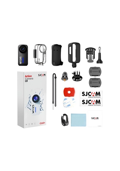 C110+ 4k Wifi F1.8 20mp 170 6 Eksenli Jiroskop Ip65 30 Metre Su Geçirmez Mini Aksiyon Kamerası Siyah Genel