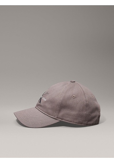 Calvin Klein Men Gray Embroidered Monogram Logo Baseball Cap-15072 Charcoal Gray