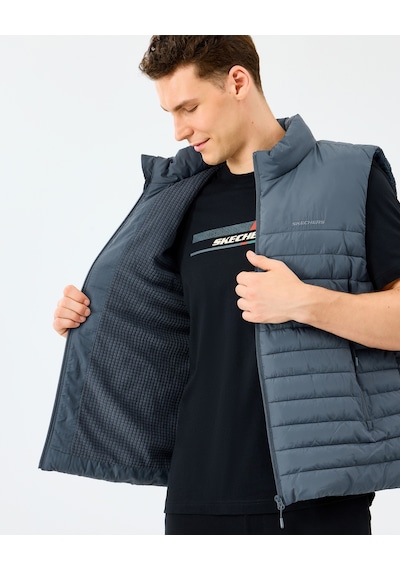 Skechers M Outerwear Polar Lining Paded Vest Erkek Gri Yelek S242212-3998 Gri