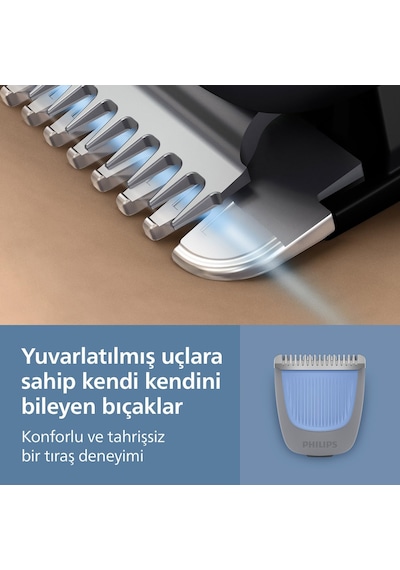 Beard Trimmer 3000 Serisi, Siyah, 20 Uzunluk Ayarı, Kendini Bileyen Bıçaklar, 60 Dakika Kablosuz Kullanım, Usb-a Şarj, Bt3617/15