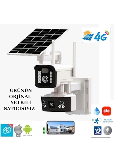 Okam 3920 4g 6mp Dual Lens Güneş Panelli Solar Sirenli Güvenlik K