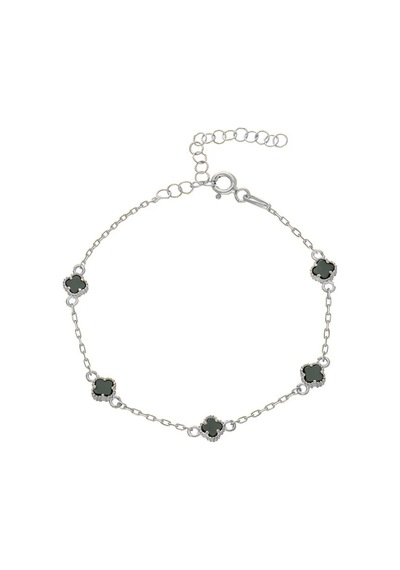 Yeşil Yonca Bileklik 718538 Silver Gümüş