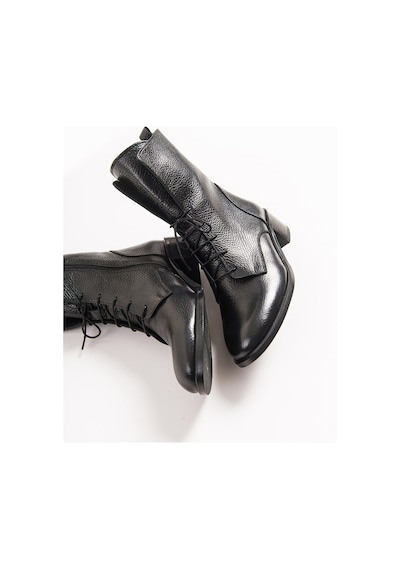 Luvishoes 1190 Siyah Deri Kadın Bot Siyah