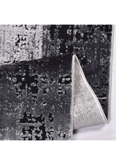 Çam Halı Crea Plus Stone Roxanne 17107 Gri Siyah Modern Desenli Makine Halısı