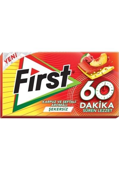 First 60dk Karpuz Şeftali Aromalı Sakız 27 G