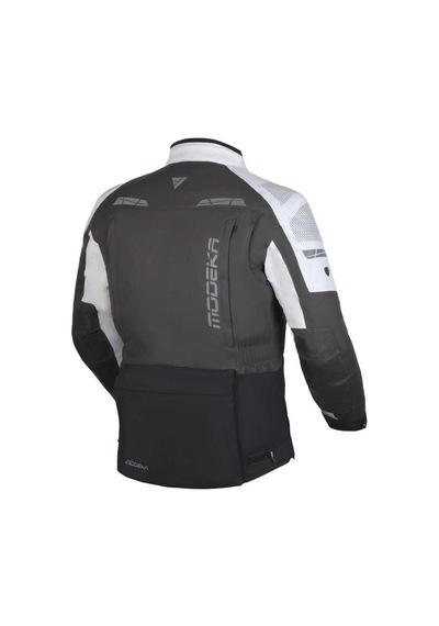Modeka Hydron Waterproof Ceket Açık Gri - Koyu Gri - Siyah
