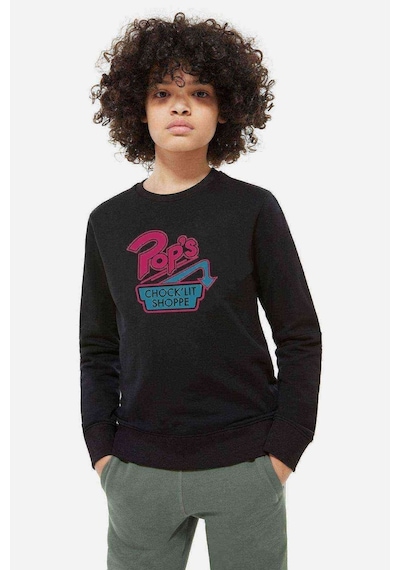 Tshirthane Riverdale Pop'S Chock'Lit Shoppe Baskılı Unisex Çocuk Siyah Sweat