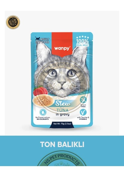 Wanpy Pouch Ton Balıklı Yaş Kedi Maması 70gr