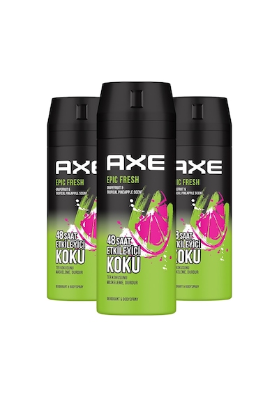Axe Epic Fresh Erkek Deodorant ve Vücut Spreyi 3 x 150 ML