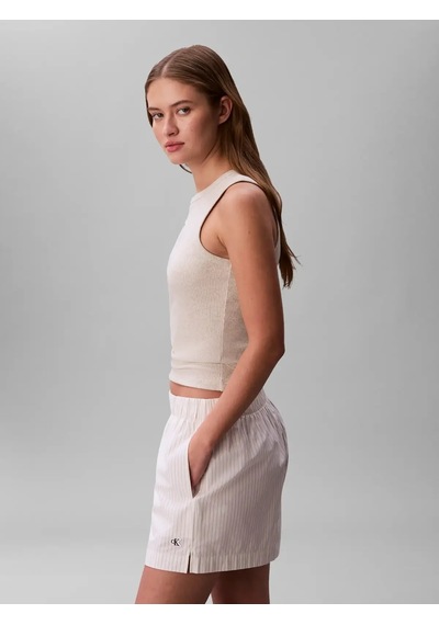 Calvin Klein Poplın Chıno Short Y, F7j, Xxs Bej Kadın Şort