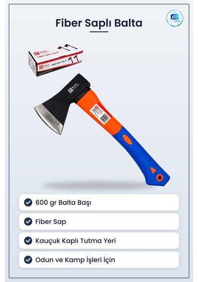 Balta Fiber Saplı 600 Gr Odun Kesme Kamp Bahçe Çok Amaçlı El Alet