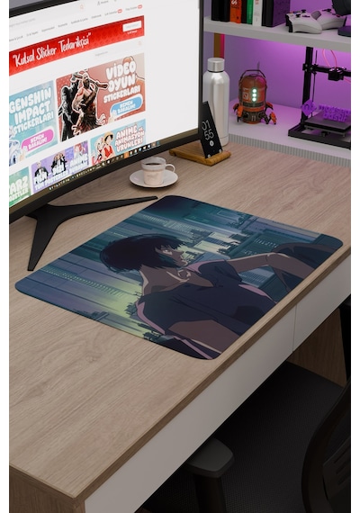 Ghost İn The Shell Kaymaz Dikişli Kauçuk Oyuncu Mousepad V4 - 48x40 Xl Gaming Mouse Pad Fare Altlığı