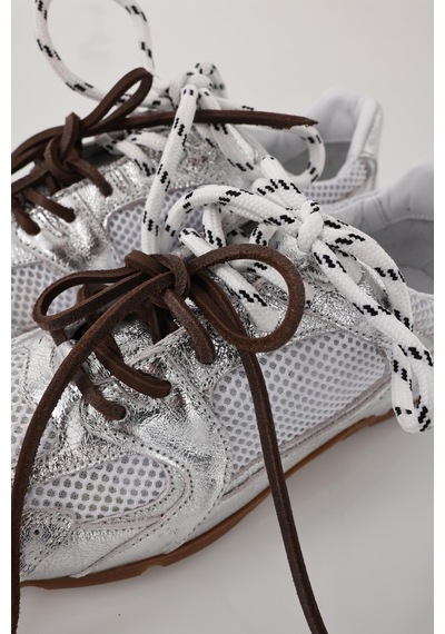 Gümüş Fileli Sneaker 24301 Gümüş