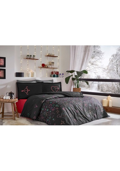 Gleam Love Çift Kişilik Nevresim Takımı Renkli