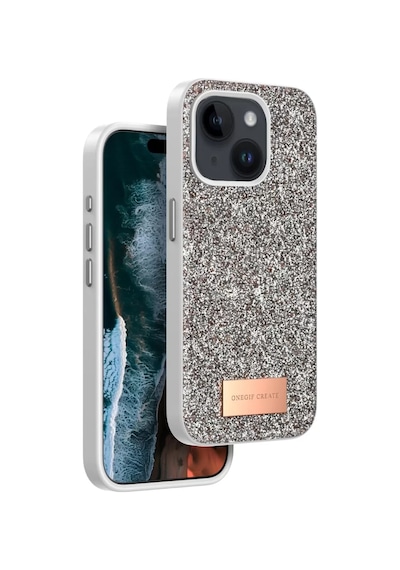 Onegif Apple iPhone Uyumlu 15 Bright Simli Kapak - Gold Bzsxx00 1