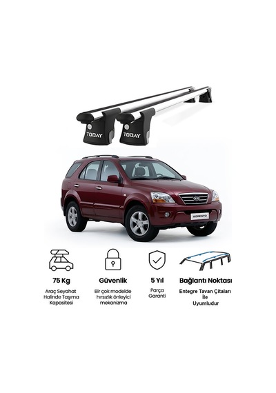 Trio-ı Kia Sorento 2002-2006 Uyumlu Kilitli Ara Atkı 120cm Port Bagaj Tavan Barı
