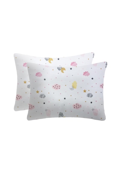 Pamuklu Bebek Fermuarlı Yastık Kılıfı 35x45 2 Adet Pembe