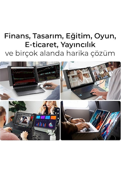 NPO NPM3 15.6-17.3" FHD 1080p IPS Type-C Taşınabilir Dizüstü Tek Monitör Çoklayıcı Notebook Monitör