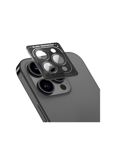 Blueo Apple Uyumlu iPhone 14 Pro/14 Pro Max Metal Çerçeve Kamera Lens Koruyucu